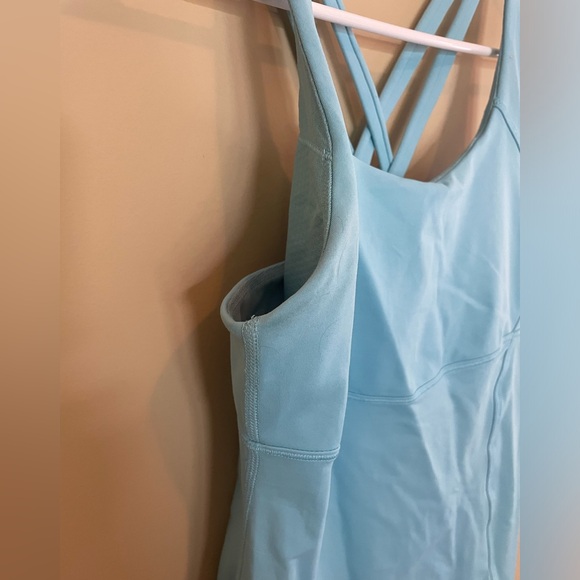 LULULEMON energy bra tank, light blue, Sz 8 (medium), GUC - Picture 4 of 5